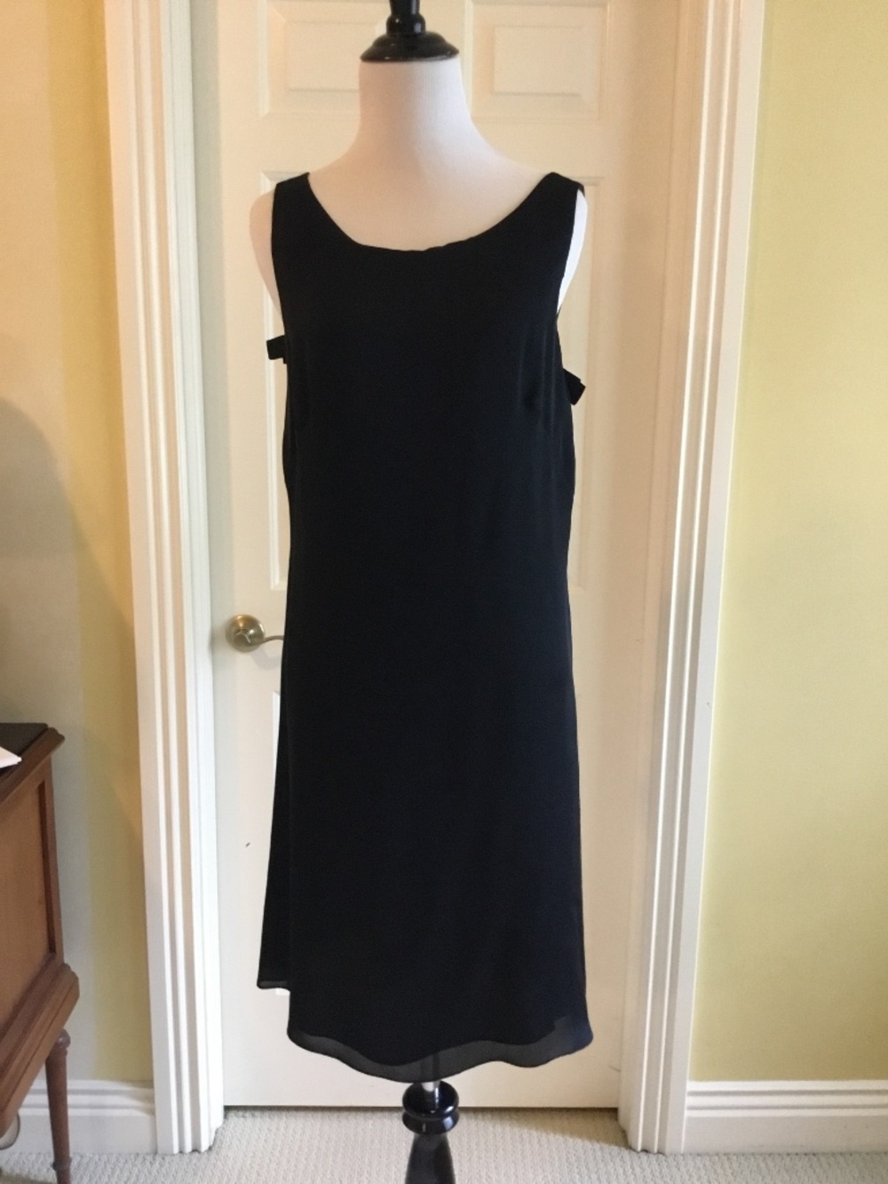 Marcheesa Notte Black Ruffle-Back Cocktail Dress